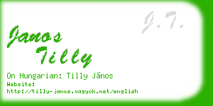 janos tilly business card